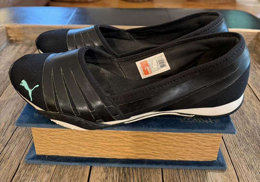Puma Asha Alt 2 Women’s 11 Black Teal Slip-On Ballet Sneakers 187055-03 - Picture 3 of 11